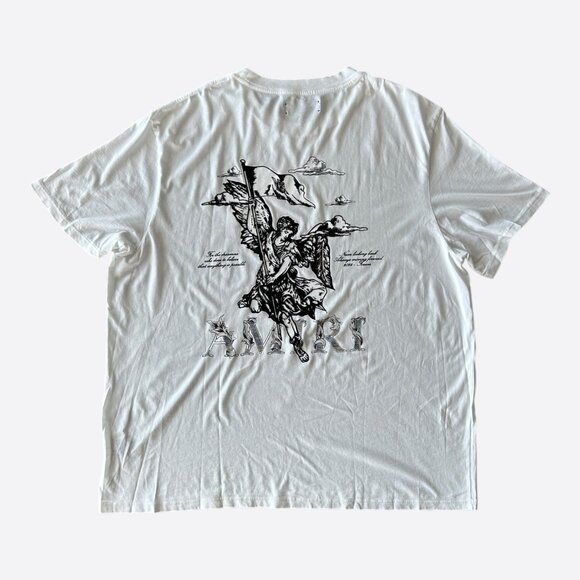 Amiri White & Black MA Angel Logo T-Shirt - Picture 2 of 4